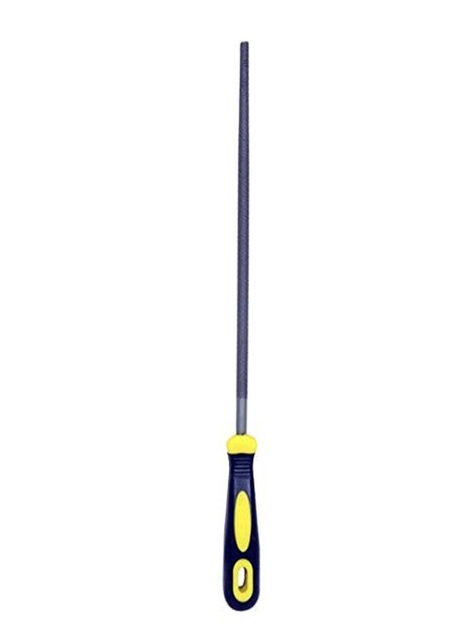 Jon Bhandari Tools 8 inch Round File with PVC Handle | Coarse Cut Hand File for Metal, Wood, DIY & General Purpose Use - Image 1